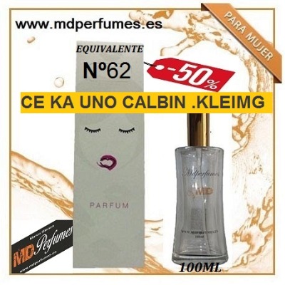 Oferta Perfume Mujer Nº62 CE KA UNO CALBIN .KLEIMG